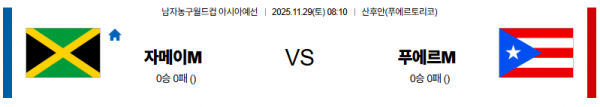 11월 29일 【 농구월드컵 예선 】 자메이카 VS 푸에르토리코 해외경기분석 무료중계 스포츠분석 관련 이미지